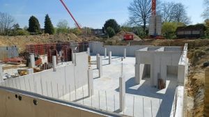 Kelderconstructie in aanbouw, foto: HTM betonwerken